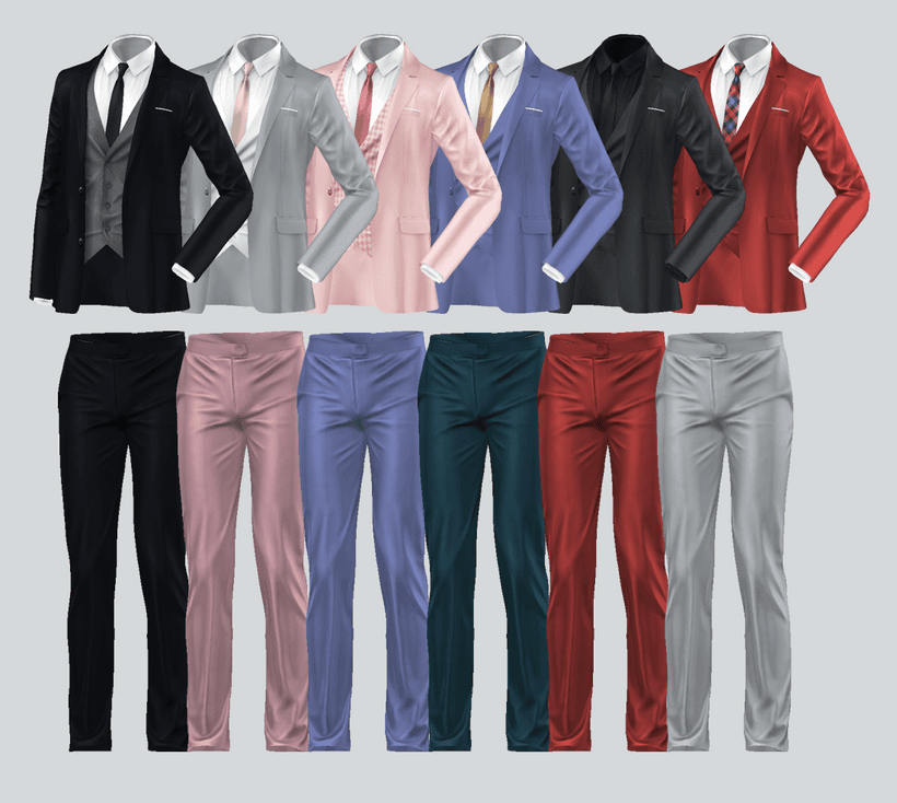 Галерея мода Мужской костюм Basic Suit Set #1